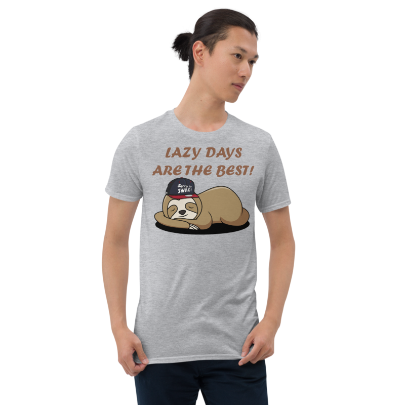 lazy days are the best Cute Sloth Short-Sleeve Unisex T-Shirt