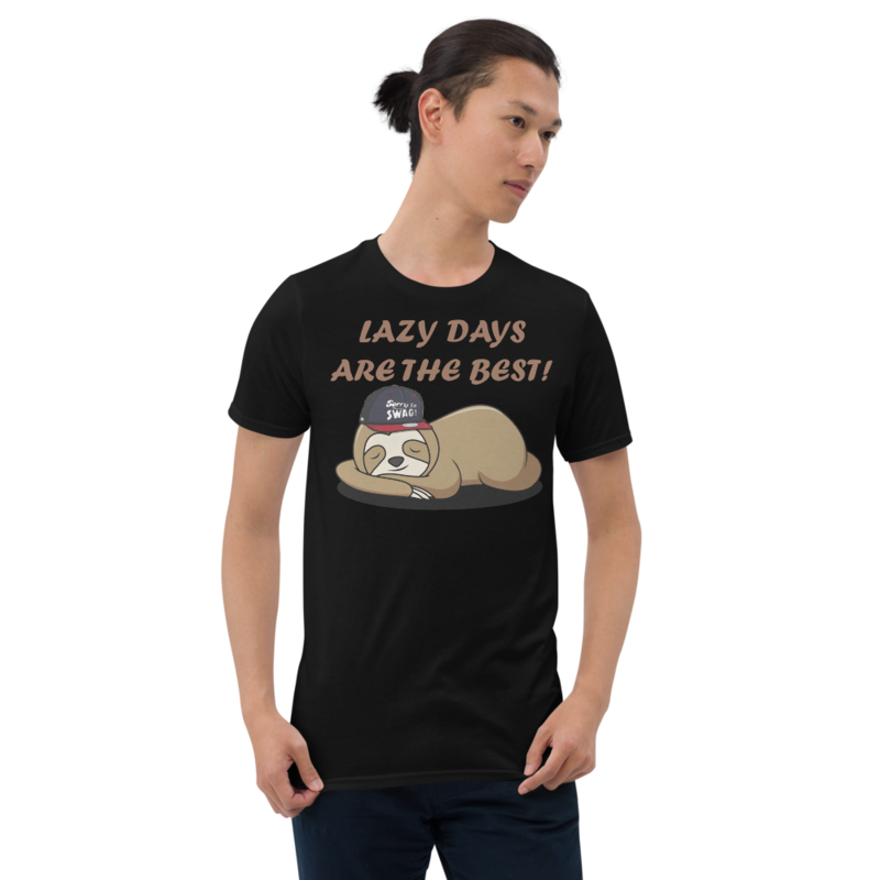 lazy days are the best Cute Sloth Short-Sleeve Unisex T-Shirt
