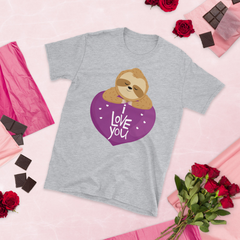 i love you cute sloth tshirt Short-Sleeve Unisex T-Shirt