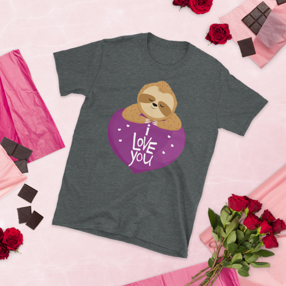 i love you cute sloth tshirt Short-Sleeve Unisex T-Shirt