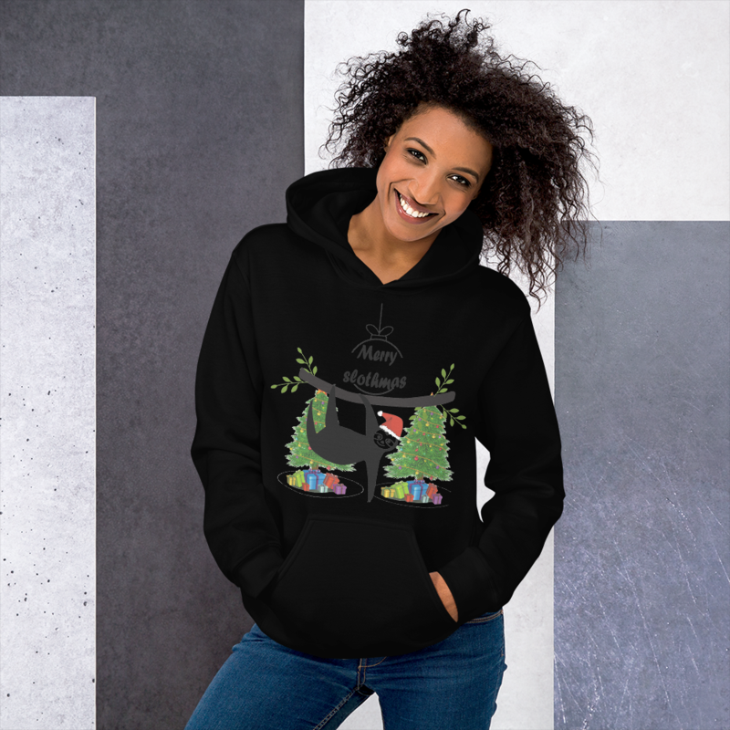 merry slothmas cute sloth tshirt Unisex Hoodie