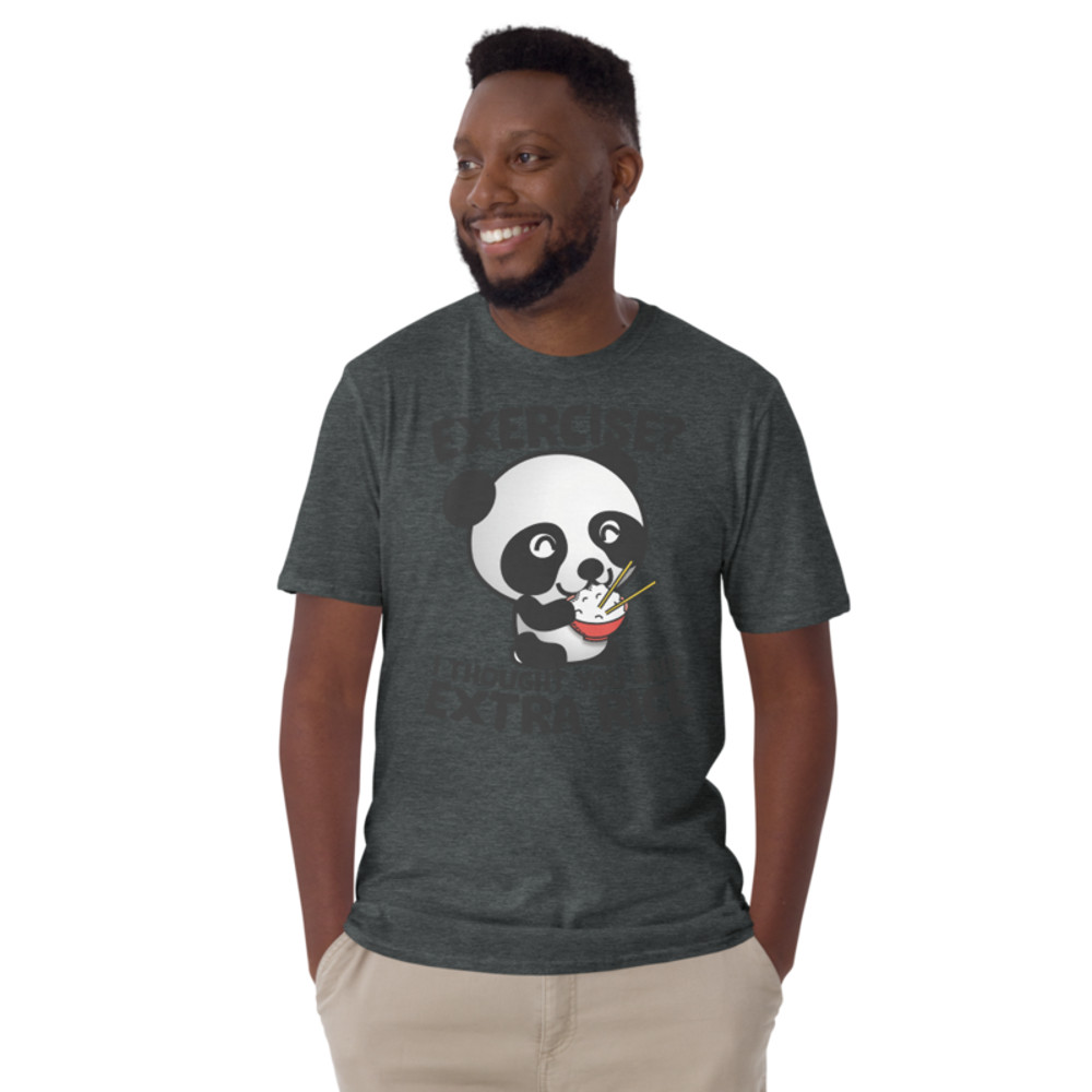 Exercise I Thought You Said Extra Rice Panda Bear T-Shirt