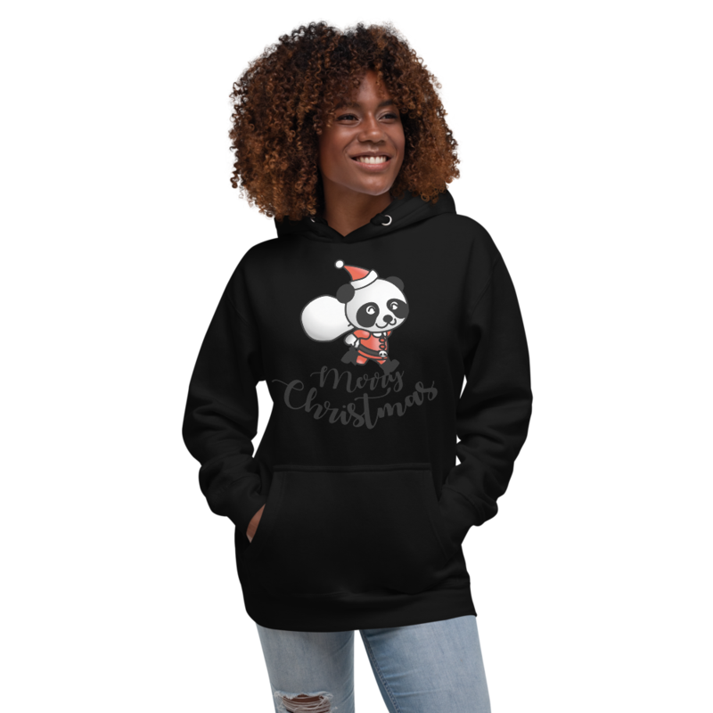PANDA CLAUS, PANDA BEAR, MERRY CHRISTMAS, CHRISTMAS, XMAS T-Shirt Unisex Hoodie