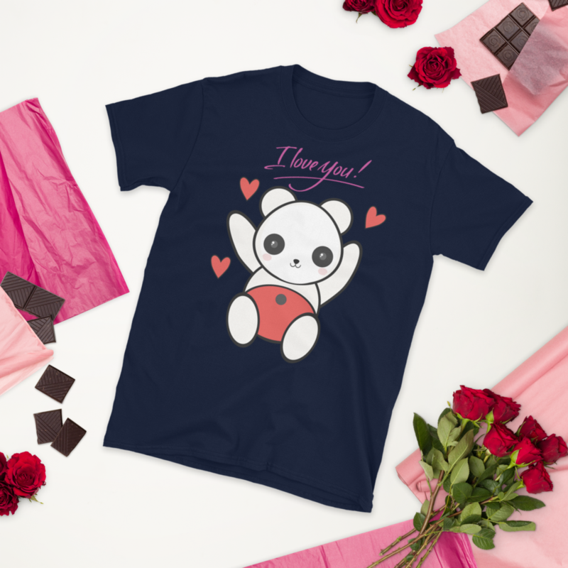 i love you cute Panda t-shirt
