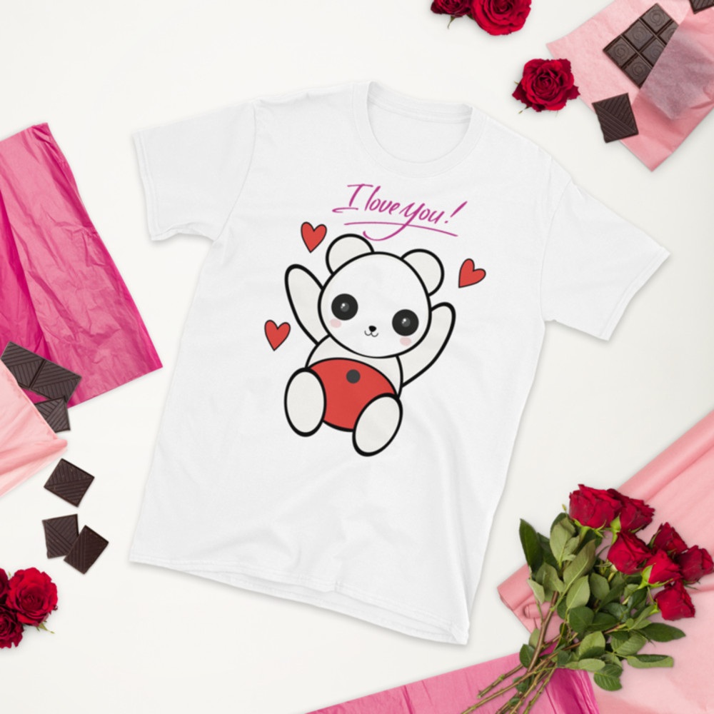 i love you cute Panda t-shirt