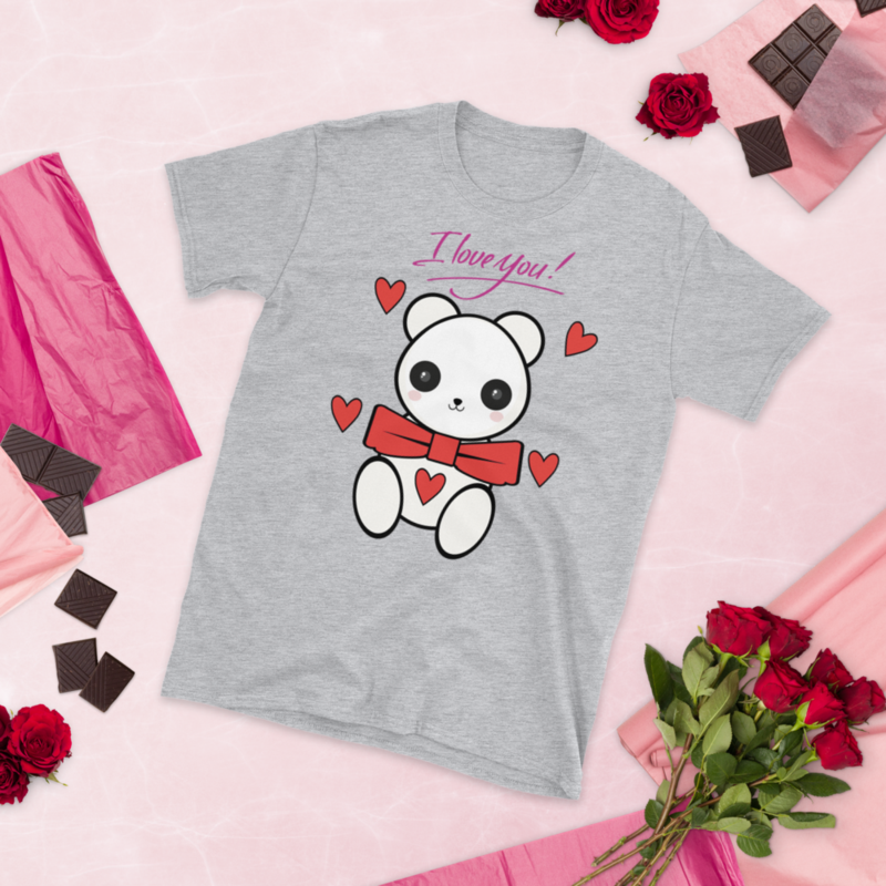 i love you cute Panda t-shirt