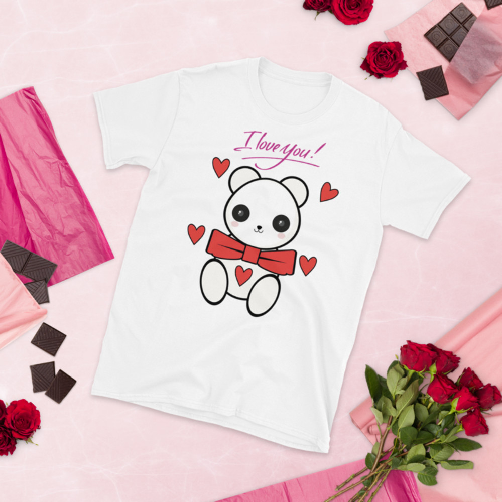 i love you cute Panda t-shirt