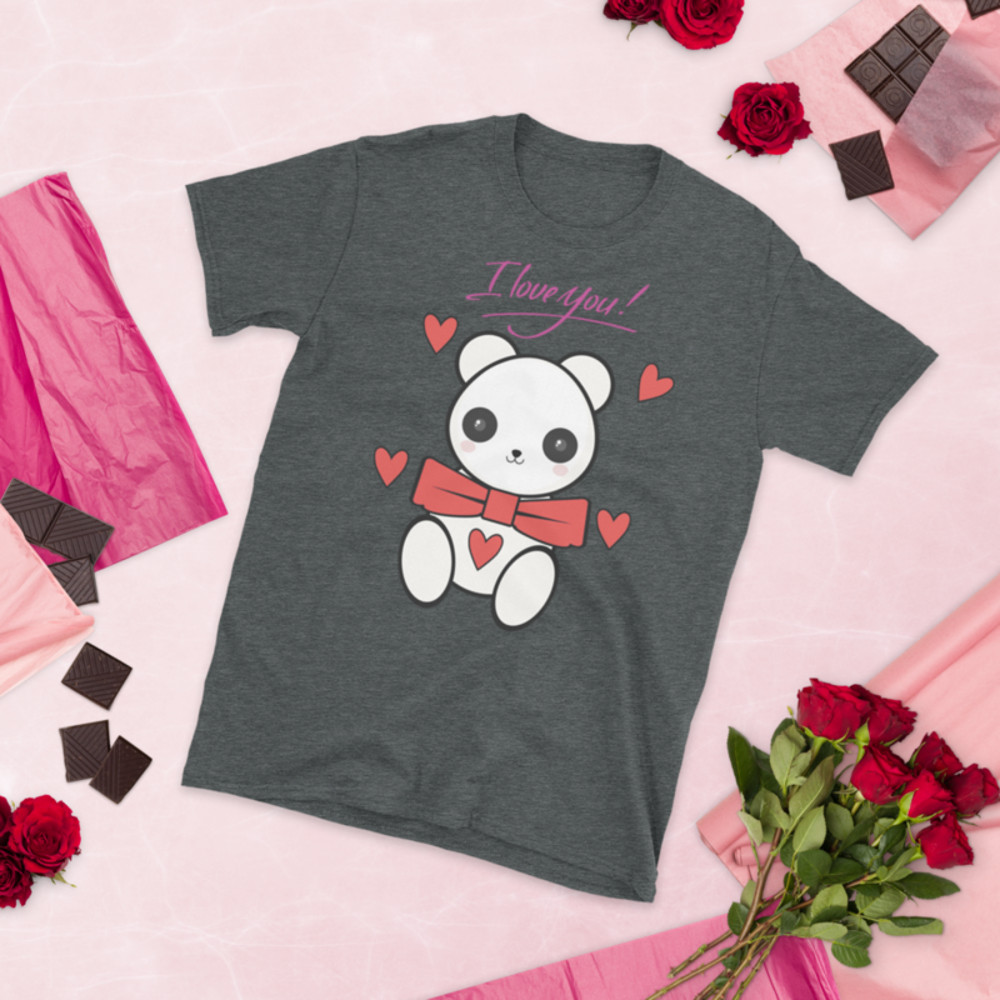 i love you cute Panda t-shirt