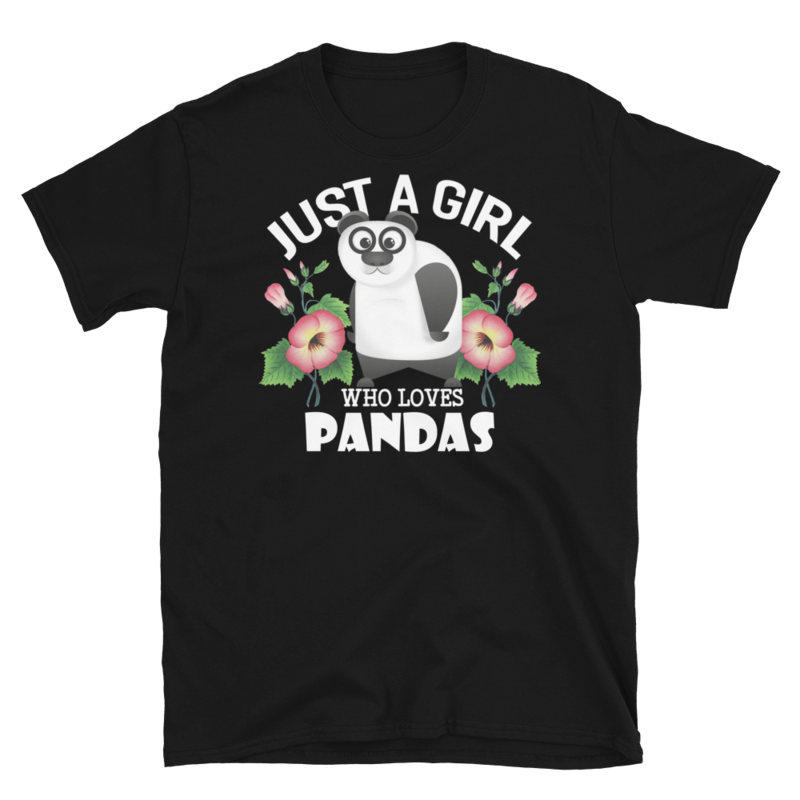 Just Girl Who Loves Pandas - Cute Kawaii Panda Lover Short-Sleeve Unisex T-Shirt