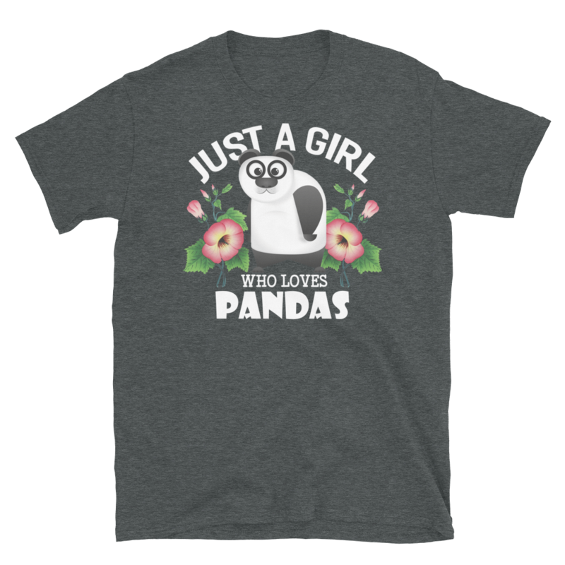 Just Girl Who Loves Pandas - Cute Kawaii Panda Lover Short-Sleeve Unisex T-Shirt