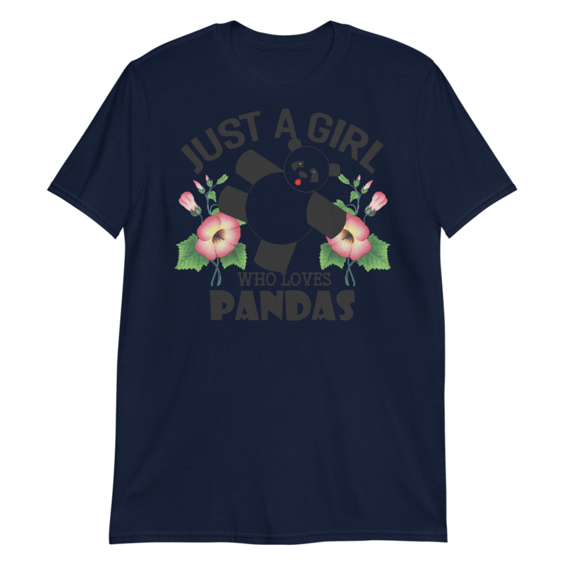 Just Girl Who Loves Pandas - Cute Kawaii Panda Lover Short-Sleeve Unisex T-Shirt