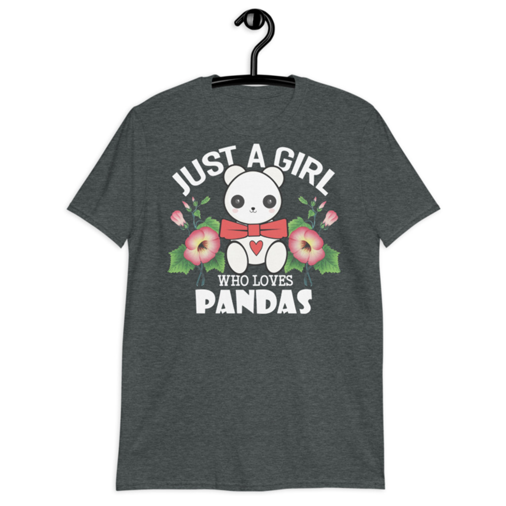 Just Girl Who Loves Pandas - Cute Kawaii Panda Lover Short-Sleeve Unisex T-Shirt
