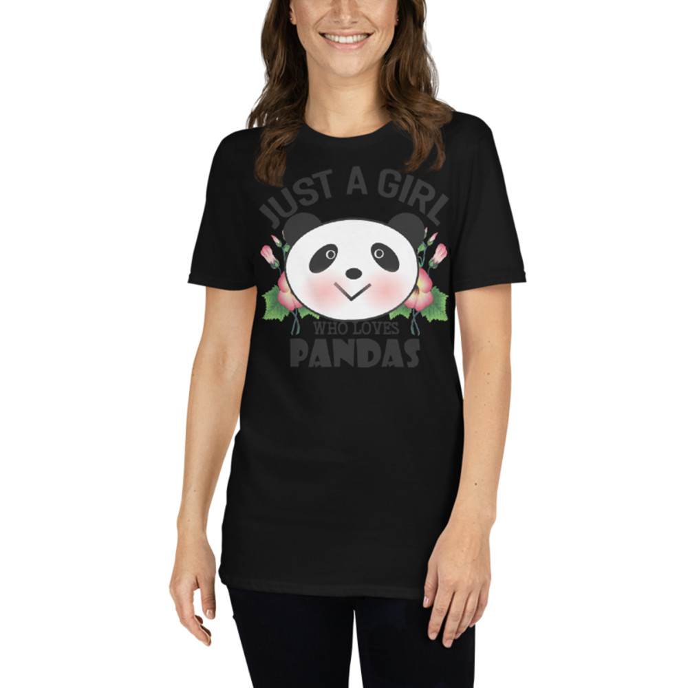Just Girl Who Loves Pandas - Cute Kawaii Panda Lover Short-Sleeve Unisex T-Shirt