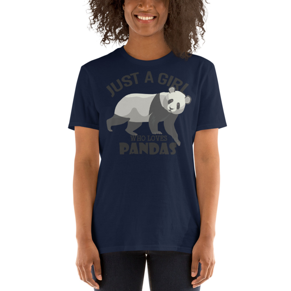 Just Girl Who Loves Pandas - Cute Kawaii Panda Lover Short-Sleeve Unisex T-Shirt