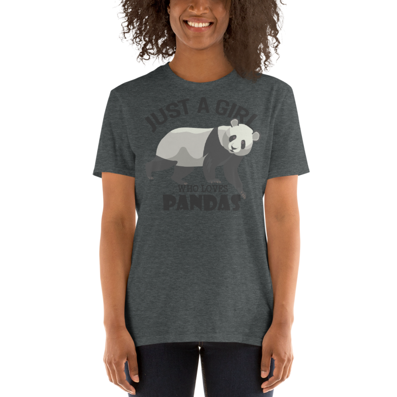 Just Girl Who Loves Pandas - Cute Kawaii Panda Lover Short-Sleeve Unisex T-Shirt