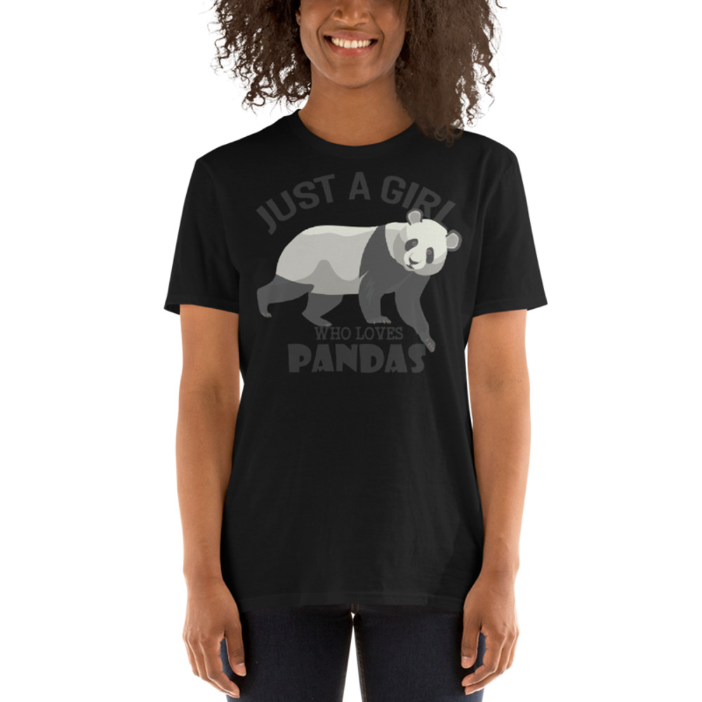 Just Girl Who Loves Pandas - Cute Kawaii Panda Lover Short-Sleeve Unisex T-Shirt