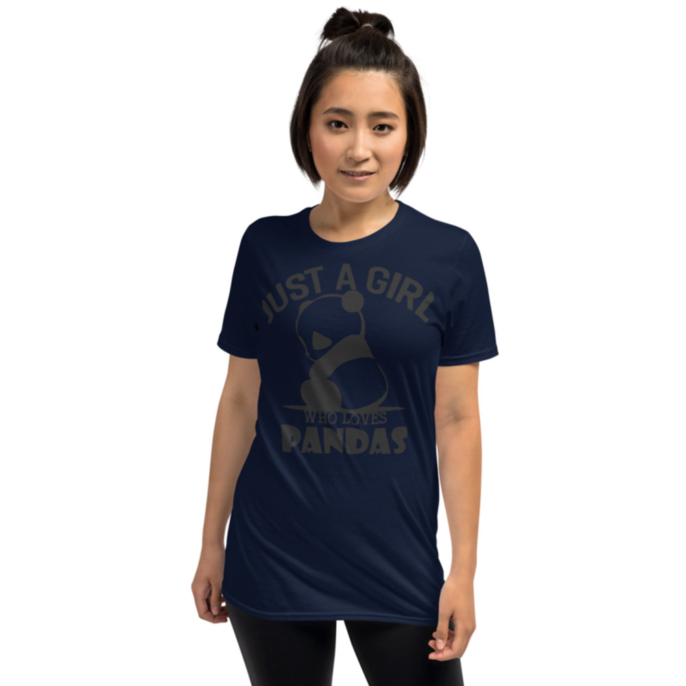 Just Girl Who Loves Pandas - Cute Kawaii Panda Lover Short-Sleeve Unisex T-Shirt