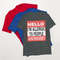 Hello I'm Allergic to People Funny Tee Shirt for Introverts Short-Sleeve Unisex T-Shirt