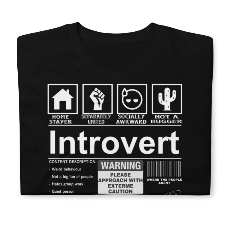 Introvert Label best tshirt for introverts Short-Sleeve Unisex T-Shirt
