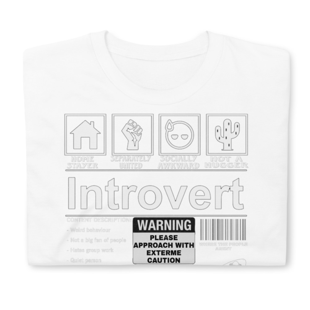 Introvert Label best tshirt for introverts Short-Sleeve Unisex T-Shirt