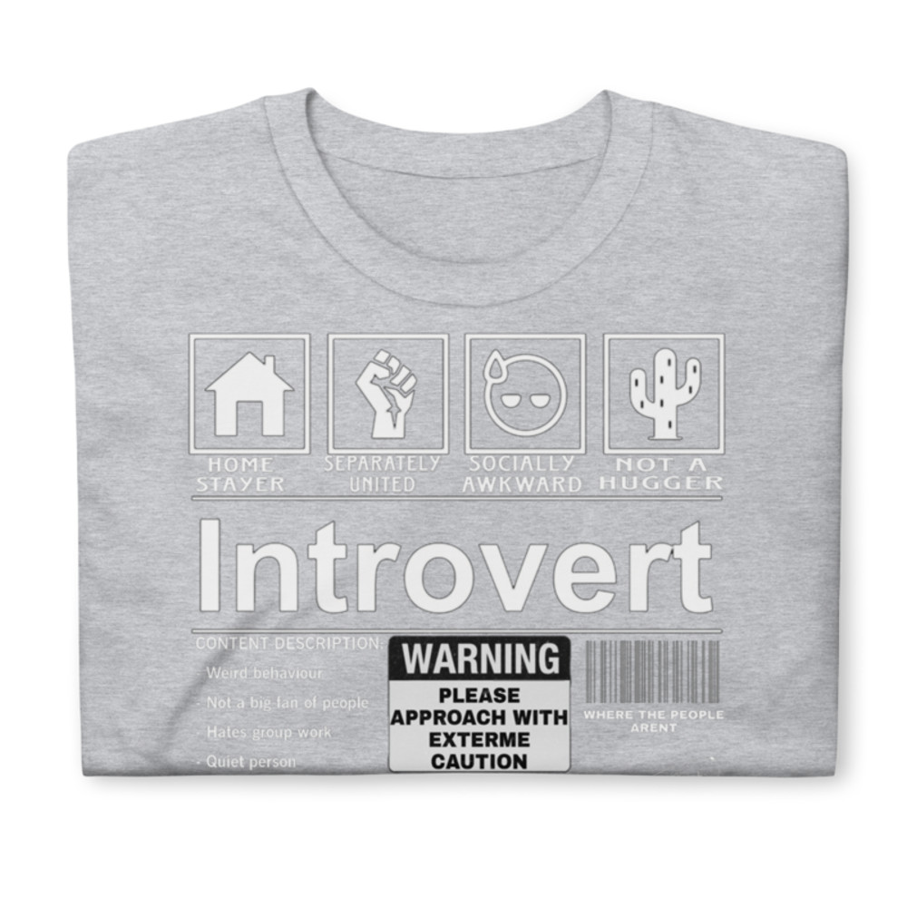 Introvert Label best tshirt for introverts Short-Sleeve Unisex T-Shirt