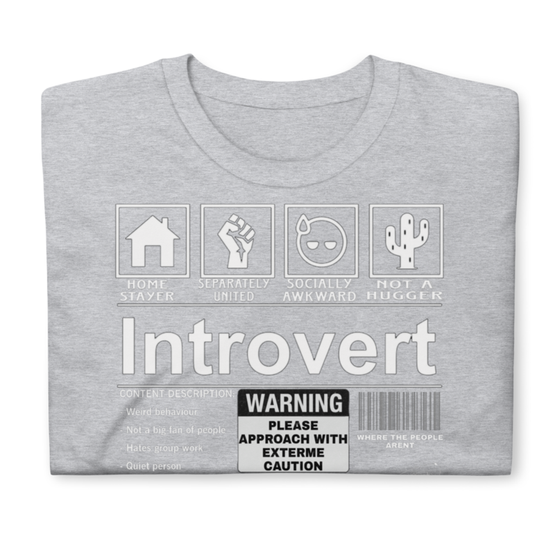 Introvert Label best tshirt for introverts Short-Sleeve Unisex T-Shirt