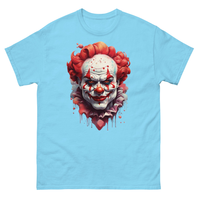 Mens Classic Tee Very Evil Clown Face T-shirt Art Illustration Clothes Graffiti