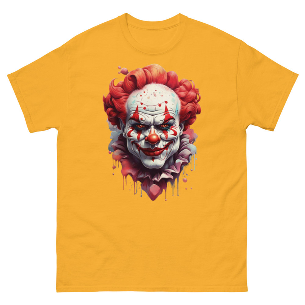 Mens Classic Tee Very Evil Clown Face T-shirt Art Illustration Clothes Graffiti