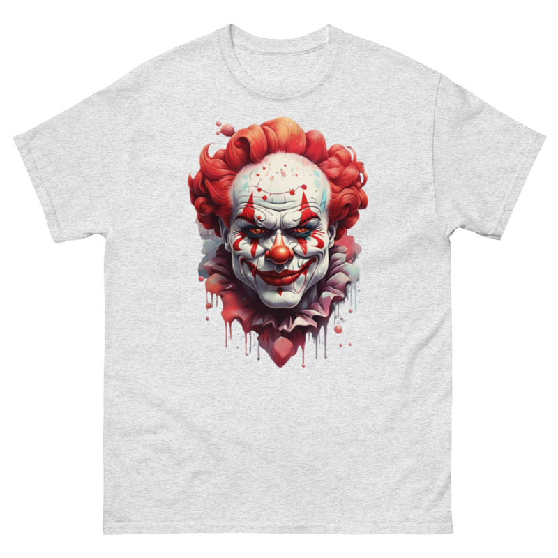 Mens Classic Tee Very Evil Clown Face T-shirt Art Illustration Clothes Graffiti