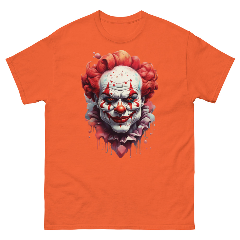 Mens Classic Tee Very Evil Clown Face T-shirt Art Illustration Clothes Graffiti
