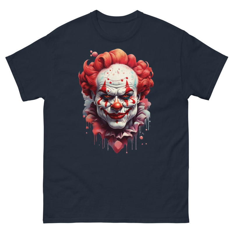 Mens Classic Tee Very Evil Clown Face T-shirt Art Illustration Clothes Graffiti