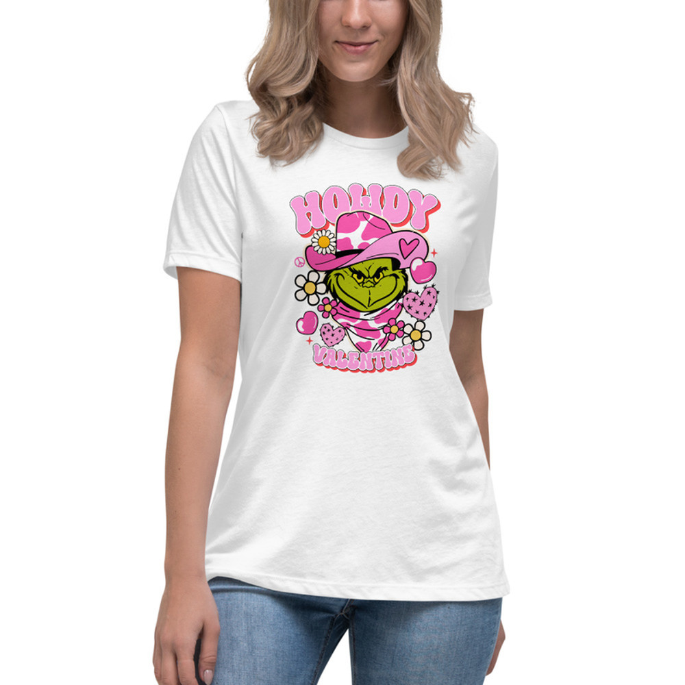 Grinch Valentine - Women's Relaxed T-Shirt - Howdy Valentine - Valentine's Day