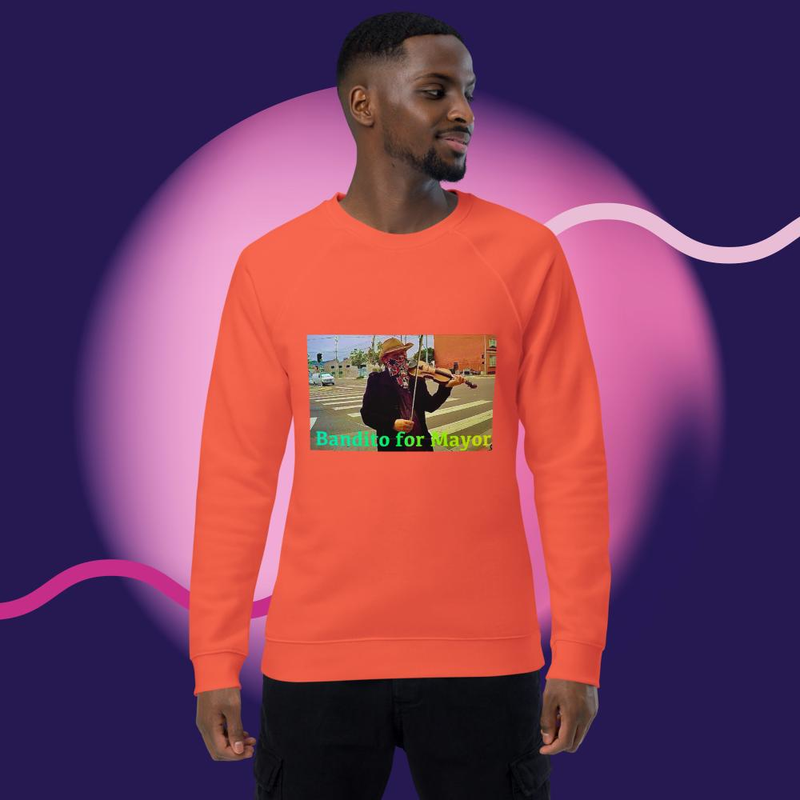 Bandiito for Mayor Unisex organic raglan sweatshirt