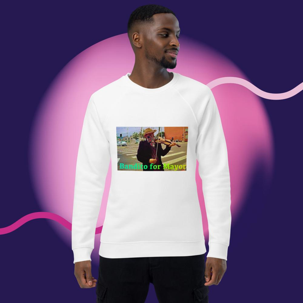 Bandiito for Mayor Unisex organic raglan sweatshirt