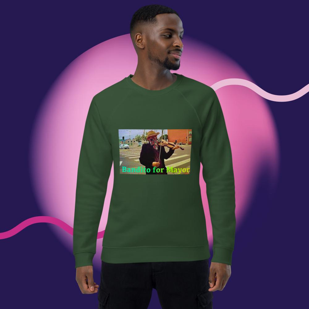 Bandiito for Mayor Unisex organic raglan sweatshirt