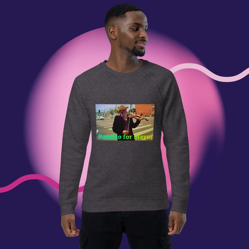 Bandiito for Mayor Unisex organic raglan sweatshirt