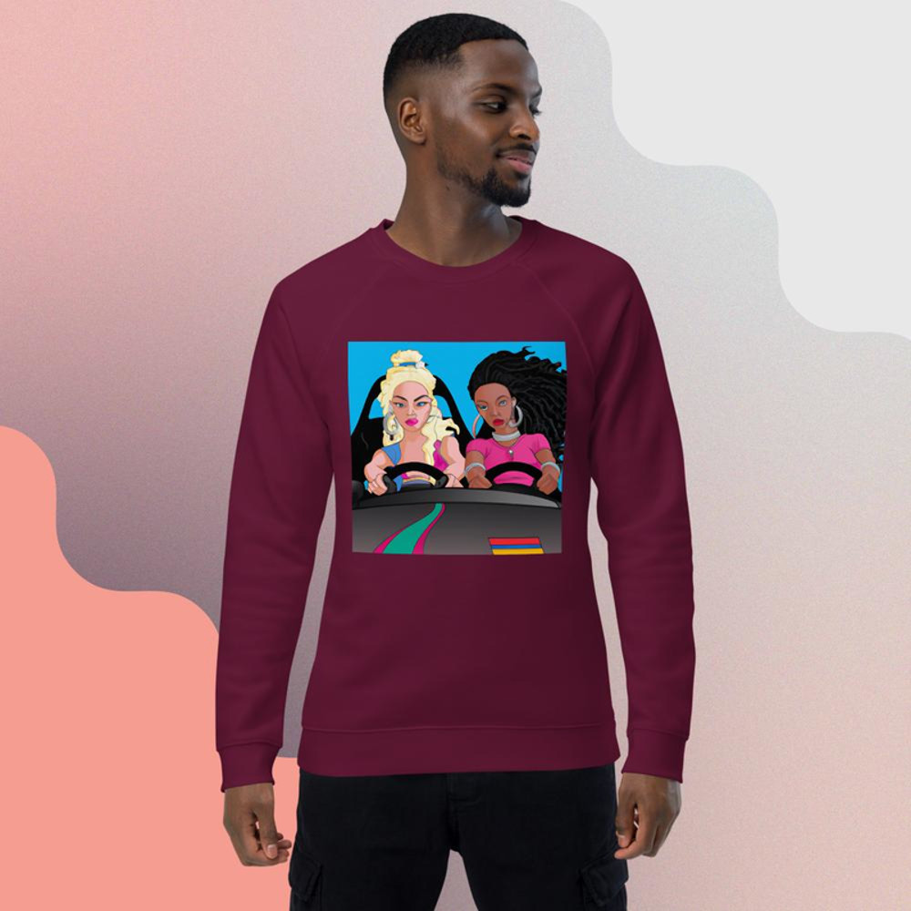 Bayshore Boulevard Unisex organic raglan sweatshirt