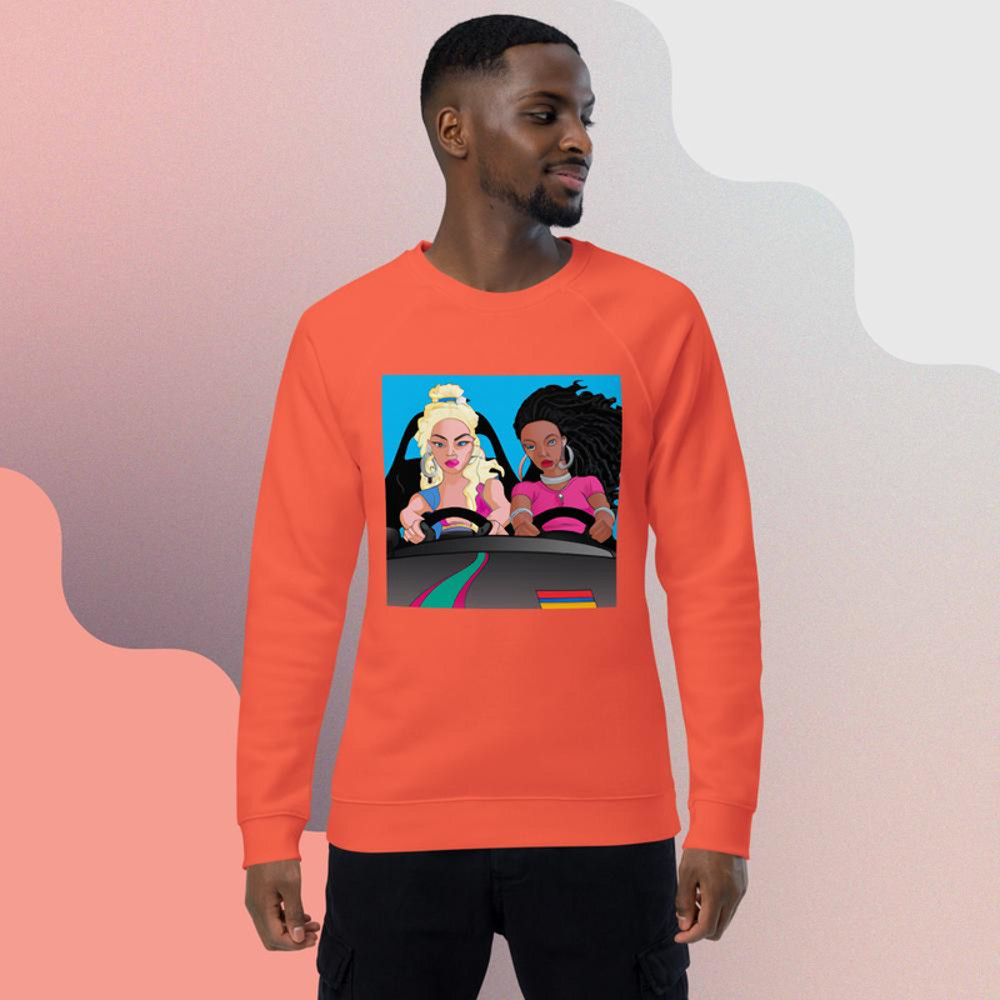 Bayshore Boulevard Unisex organic raglan sweatshirt