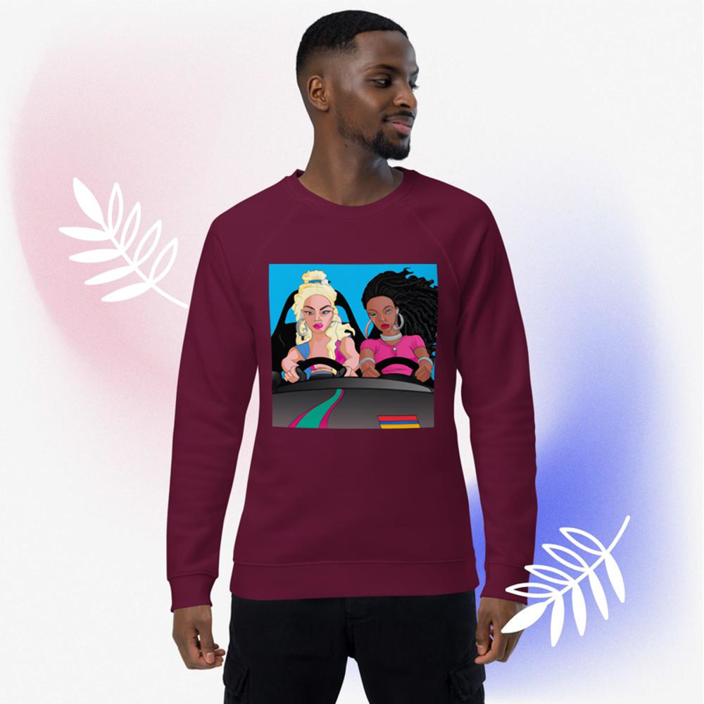 Bayshore Boulevard Unisex organic raglan sweatshirt