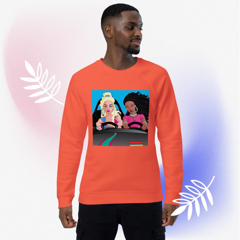 Bayshore Boulevard Unisex organic raglan sweatshirt