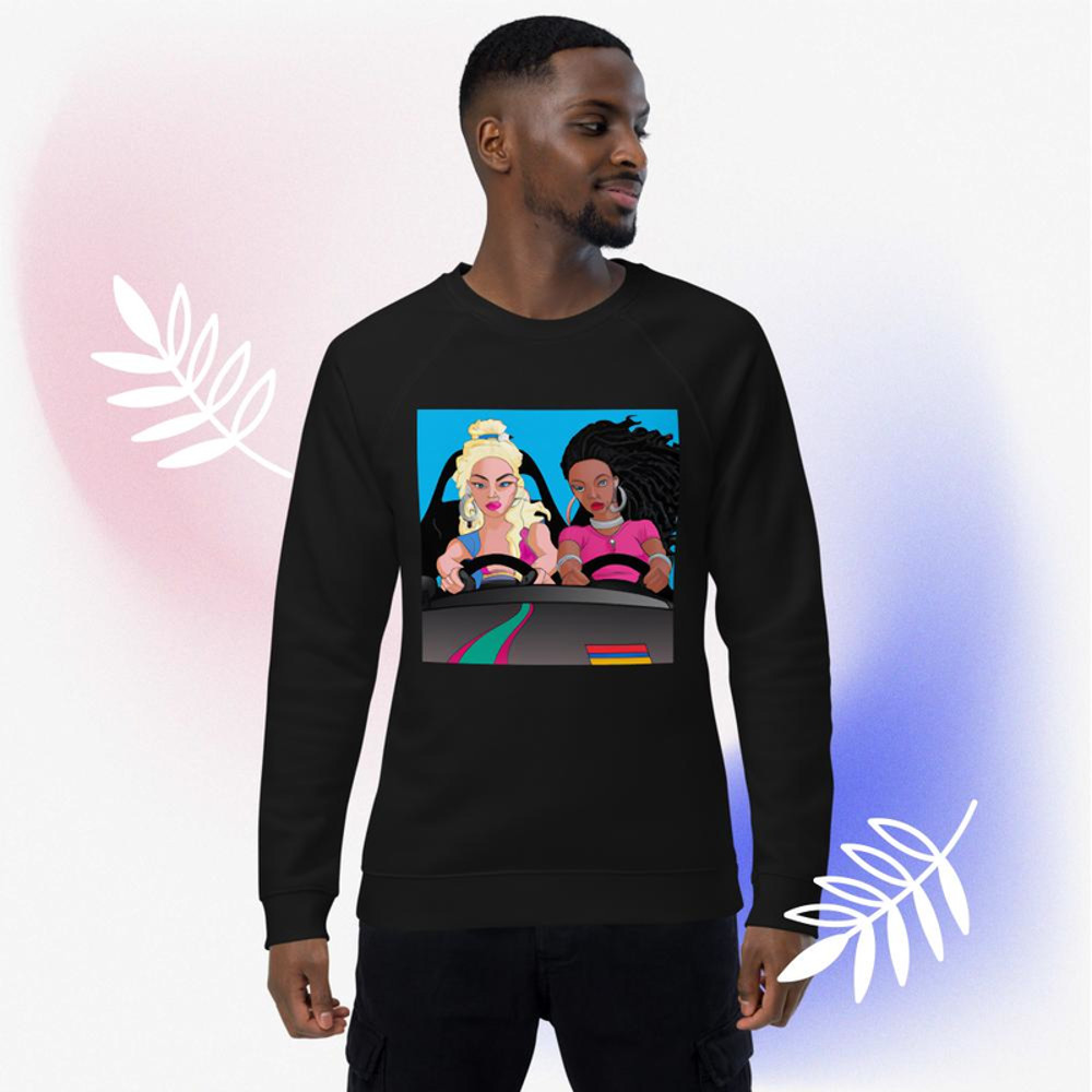 Bayshore Boulevard Unisex organic raglan sweatshirt