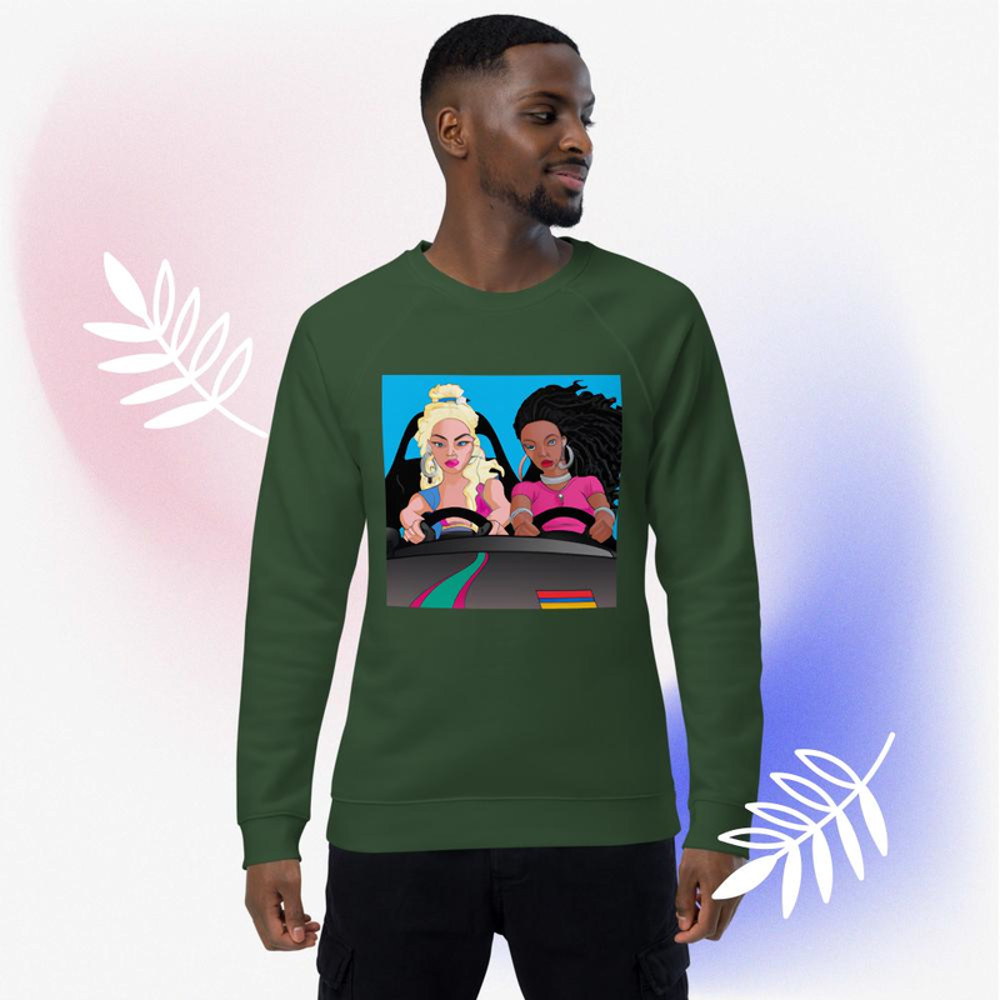Bayshore Boulevard Unisex organic raglan sweatshirt