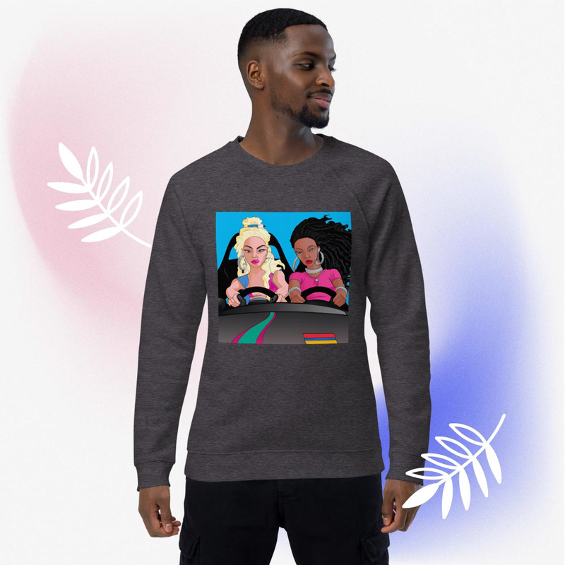 Bayshore Boulevard Unisex organic raglan sweatshirt