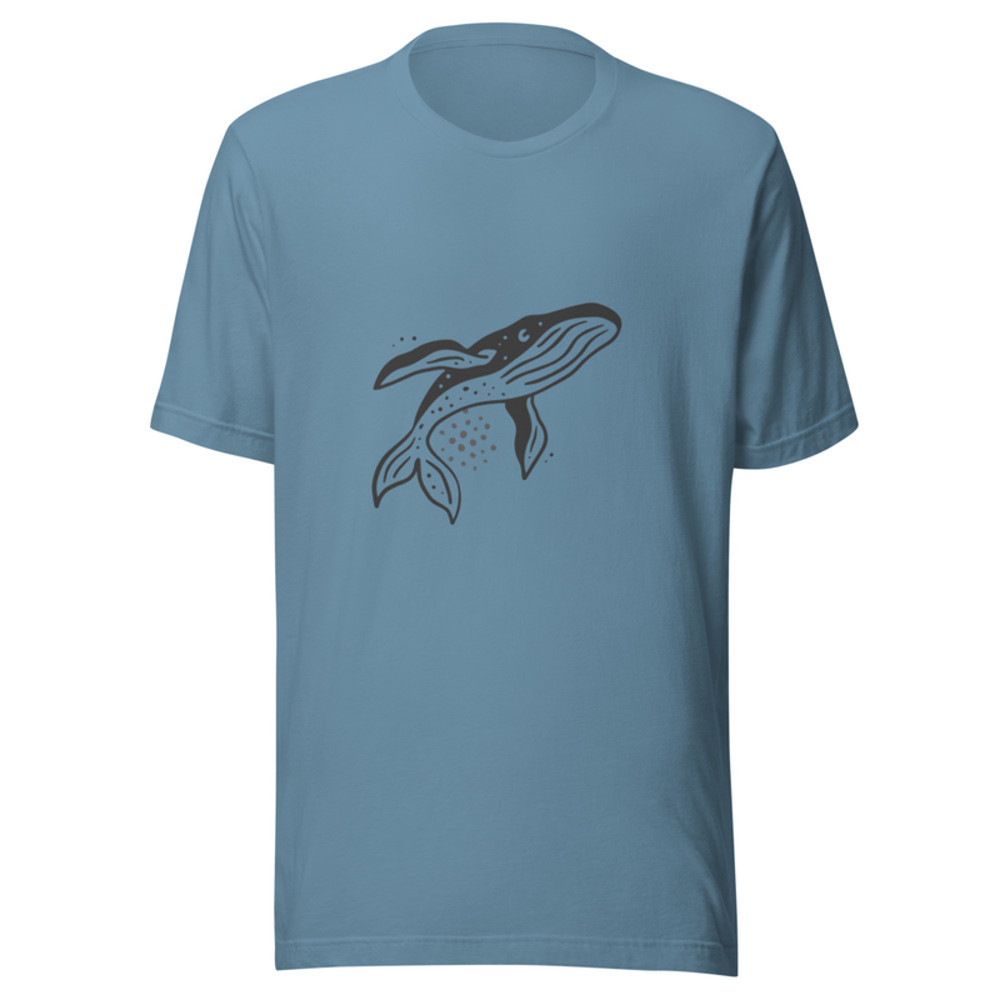 Whale Print Unisex T-shirt Casual wear