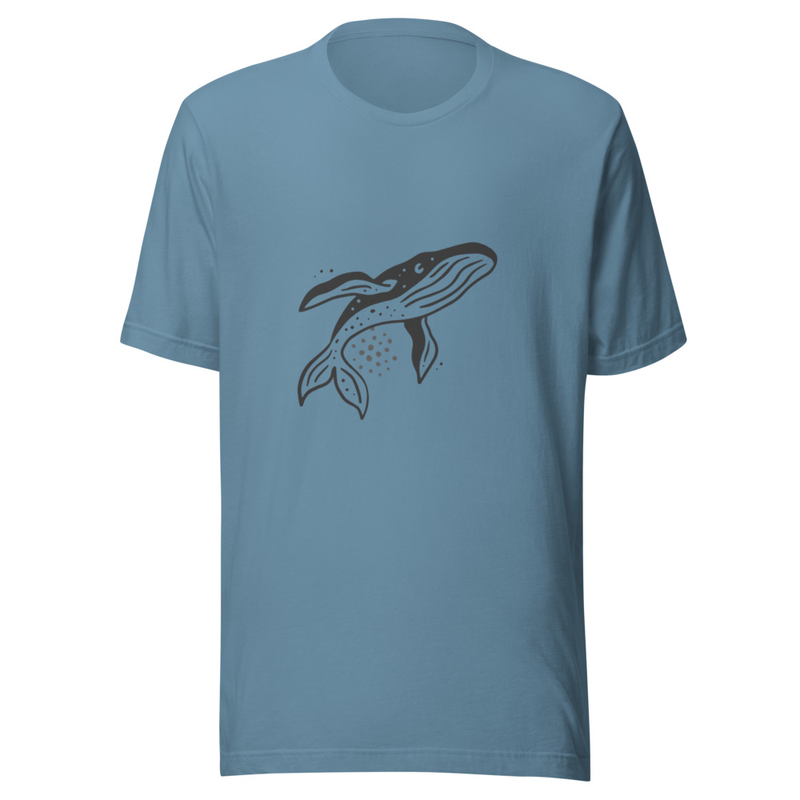 Whale Print Unisex T-shirt Casual wear