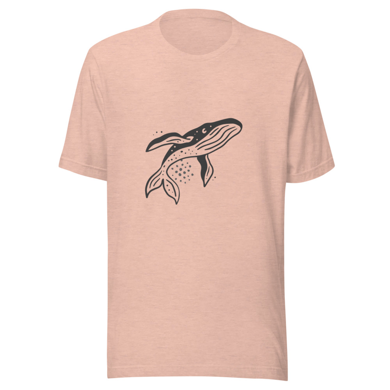Whale Print Unisex T-shirt Casual wear