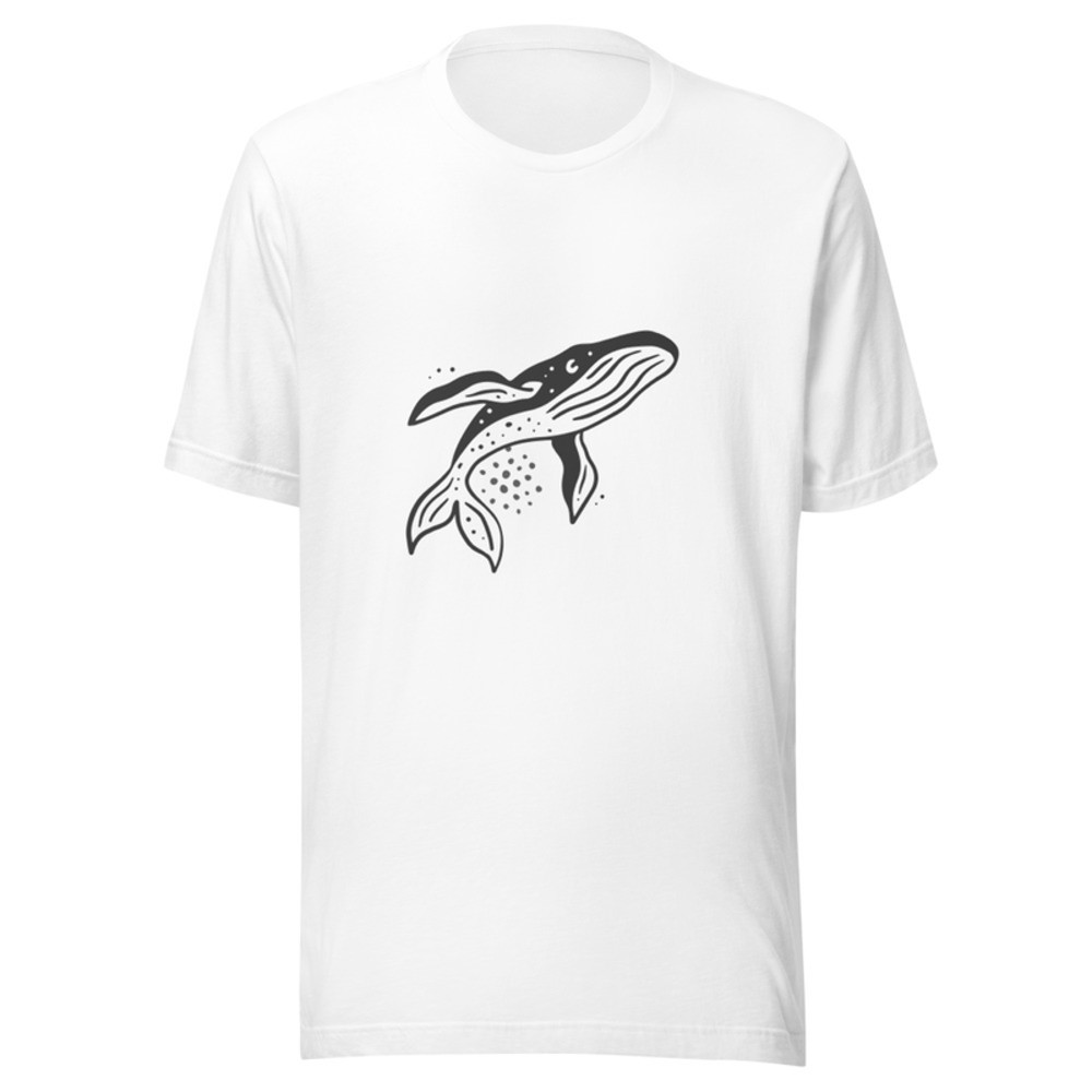Whale Print Unisex T-shirt Casual wear