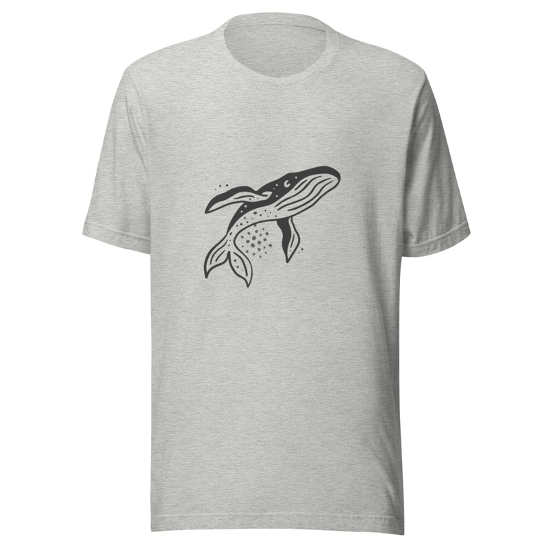 Whale Print Unisex T-shirt Casual wear