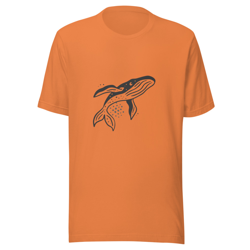 Whale Print Unisex T-shirt Casual wear
