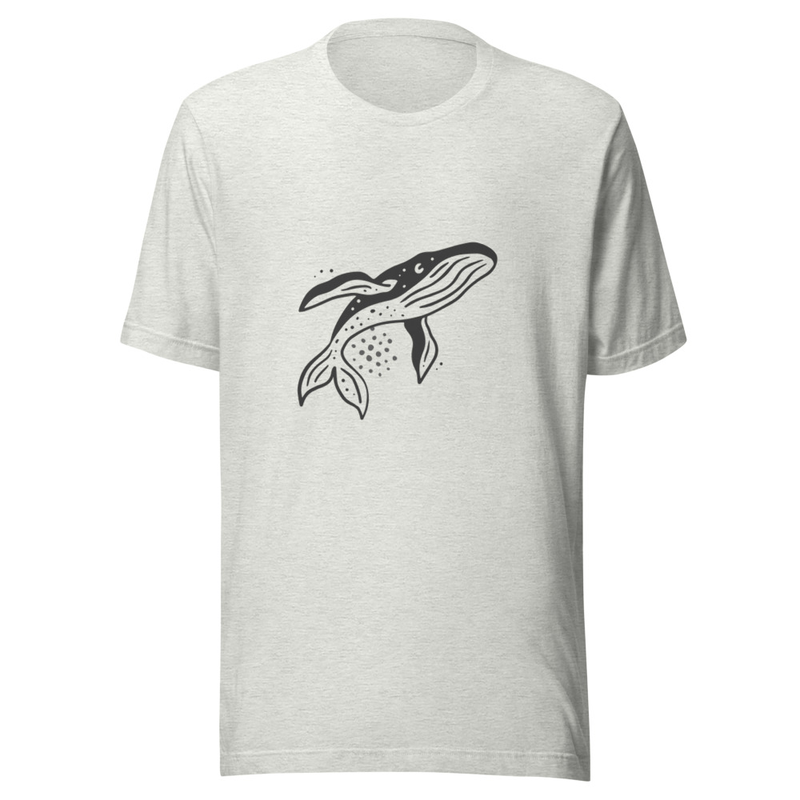 Whale Print Unisex T-shirt Casual wear